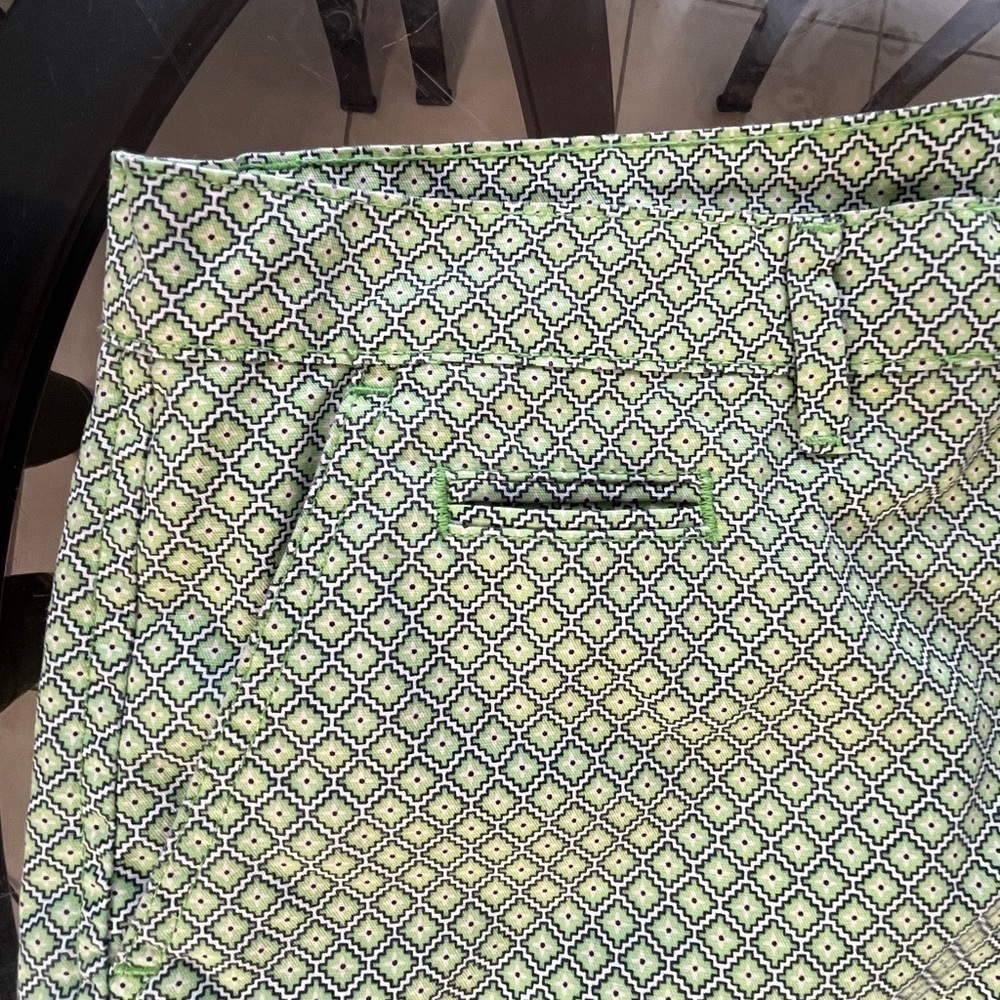 Gap low rise low rise geometric green shorts, casual spring summer cotton size 6 - Picture 5 of 10